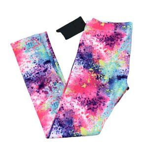 Hurley Girls Tie Dye Plant Splatter NEW Size Large Leggings NWT